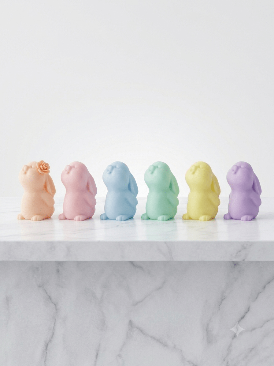 Bunny Candle Pastel - AraliaCandles