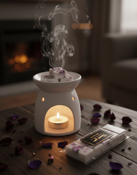 Snapbar Sombra de Luna - Orquídea Negra Ámbar Sándalo Floral Envolvente | Aralia Candles - AraliaCandles