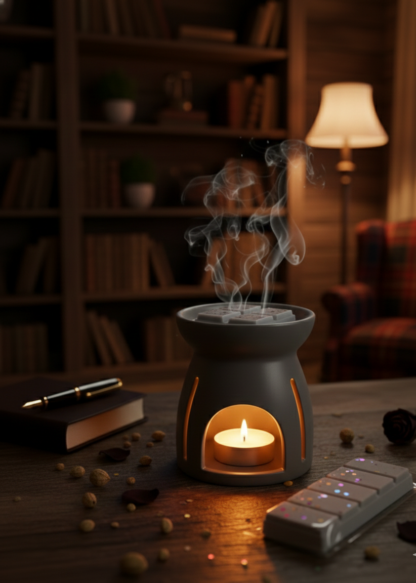 Imagen de estilo de vida snapbar nocturna rincon de lectura Aralia Candles