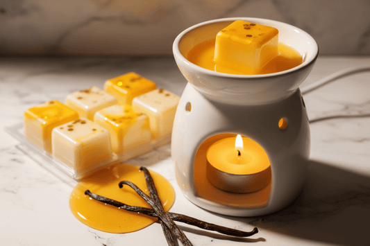 Wax Melts Miel y Vainilla Soja - Dados Aromáticos Gourmand Caliente para Hogar | Aralia Candles - AraliaCandles