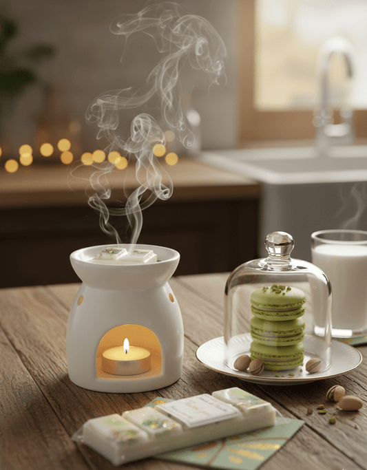 Wax Melt Snapbar Esencia de Pistacho Soja - Gourmet Dulce Cálido | Aralia Candles - AraliaCandles