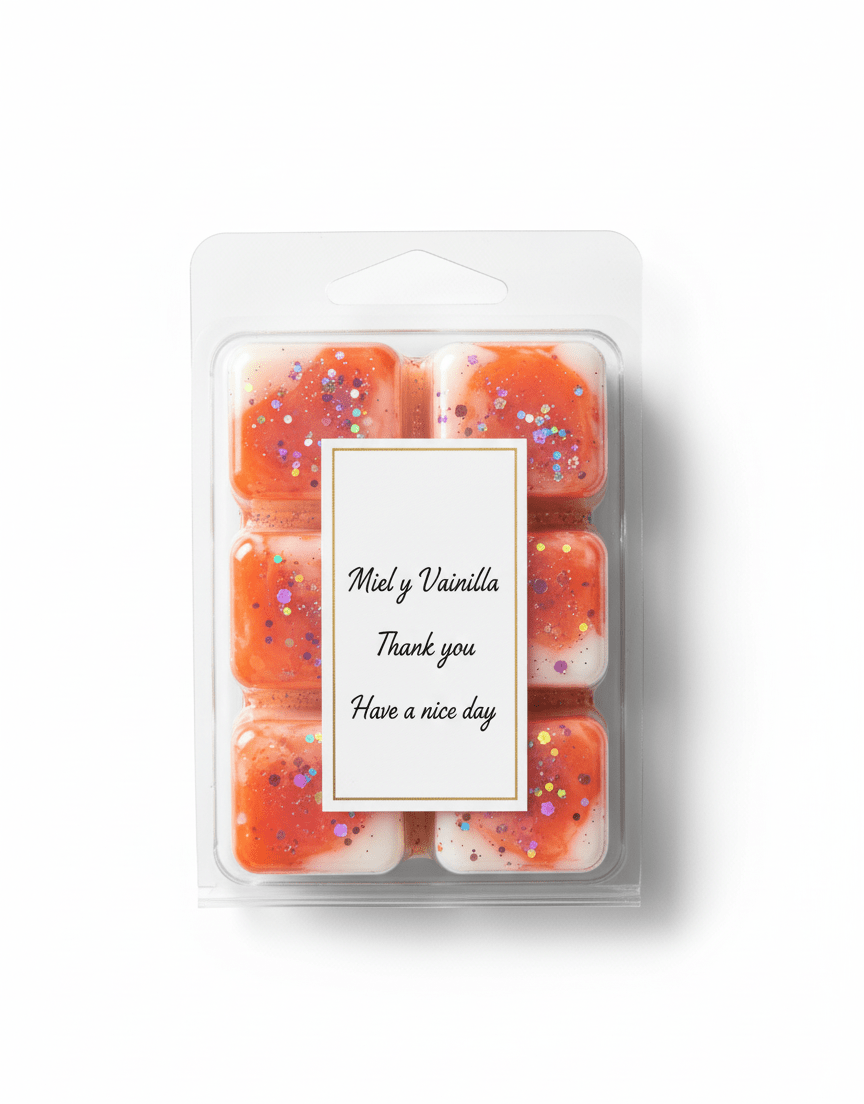 Wax Melts Miel y Vainilla Soja - Dados Aromáticos Gourmand Caliente para Hogar | Aralia Candles - AraliaCandles