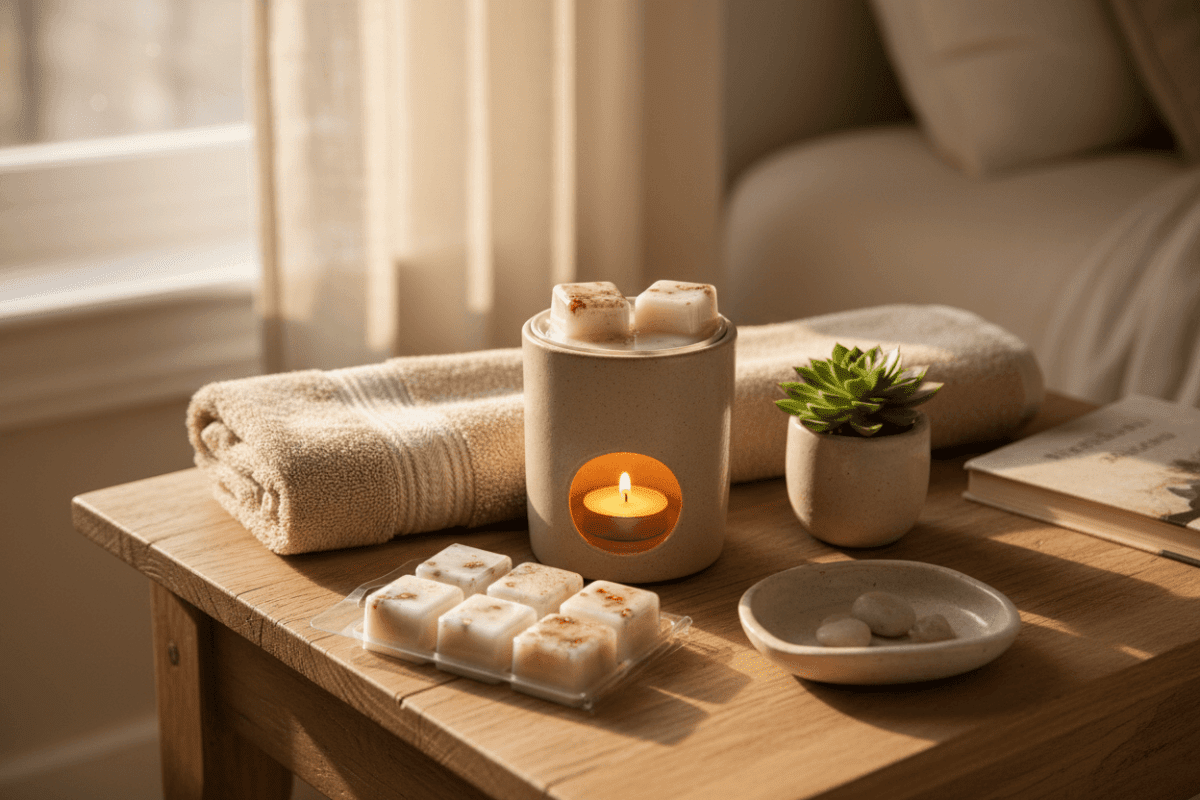 Wax Melt Ámbar de Seda - Clamshell 6 Cubos - AraliaCandles