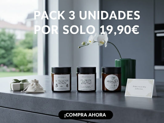 Pack Regalo - 3 Velas Aromáticas - AraliaCandles