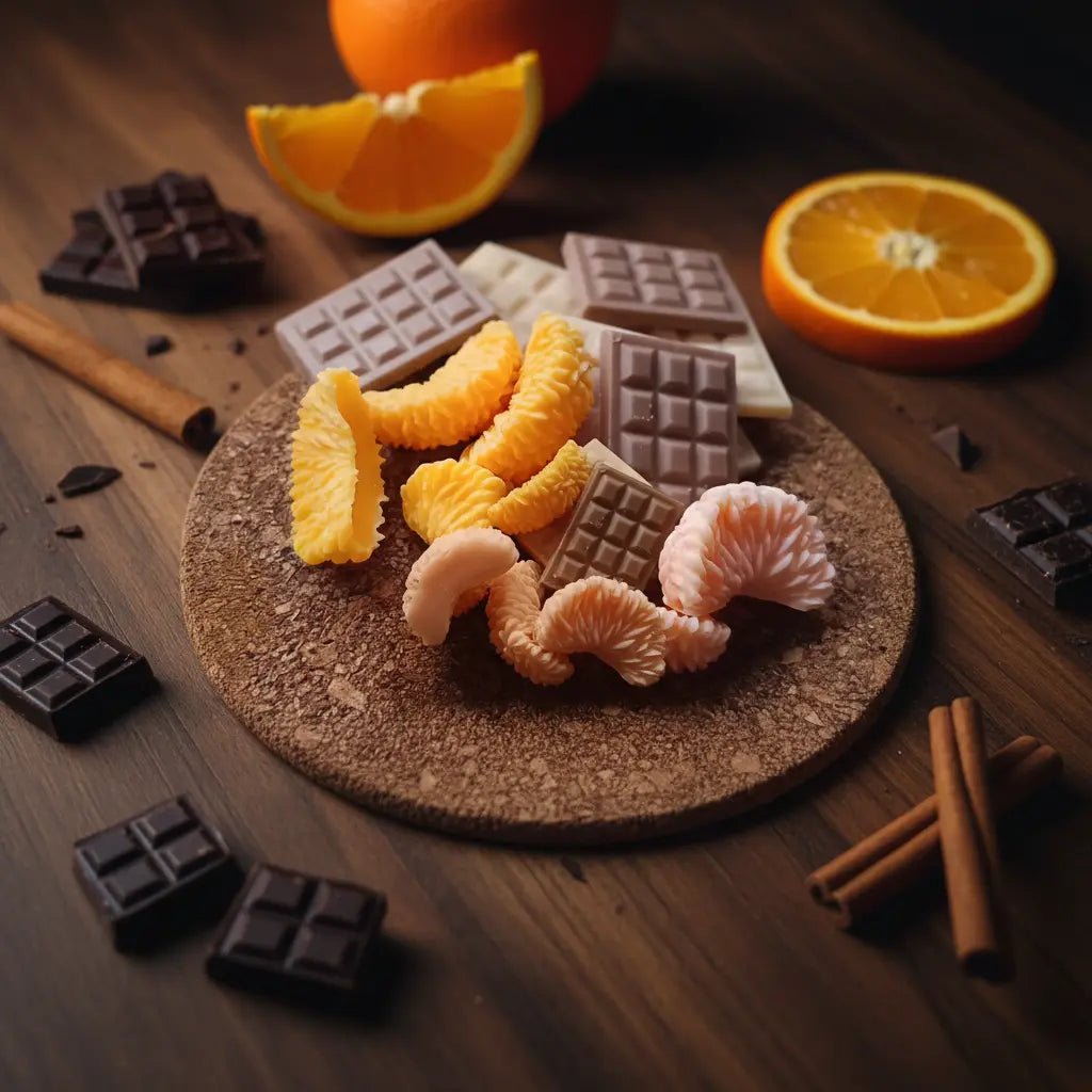 Bombones aromáticos Chocolate Negro y Naranja - AraliaCandles
