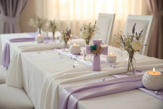Cruz Decorativa de Cera de Soja con Flores Secas | Aralia Candles - AraliaCandles