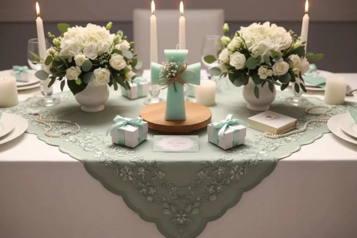 Cruz Decorativa de Cera de Soja con Flores Secas | Aralia Candles - AraliaCandles
