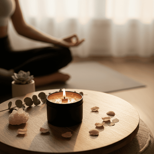 Vela Ritualizada con Cuarzo Rosa | Aralia Candles - AraliaCandles