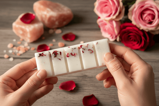 manos con snapbar Agua de rosas Aralia candles