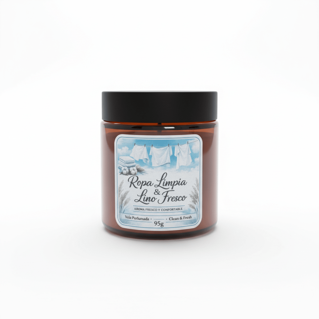 Vela Aromática Ropa Limpia & Lino Fresco - Frescura Natural y Reconfortante | Aralia Candles - AraliaCandles