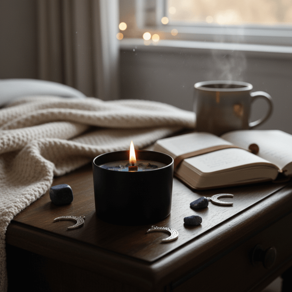 Vela Ritualizada Lapislázuli Cera de Soja Artesanal | AraliaCandles - AraliaCandles