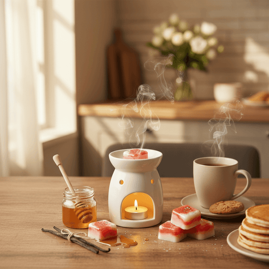 Wax Melts Miel y Vainilla Soja - Dados Aromáticos Gourmand Caliente para Hogar | Aralia Candles - AraliaCandles