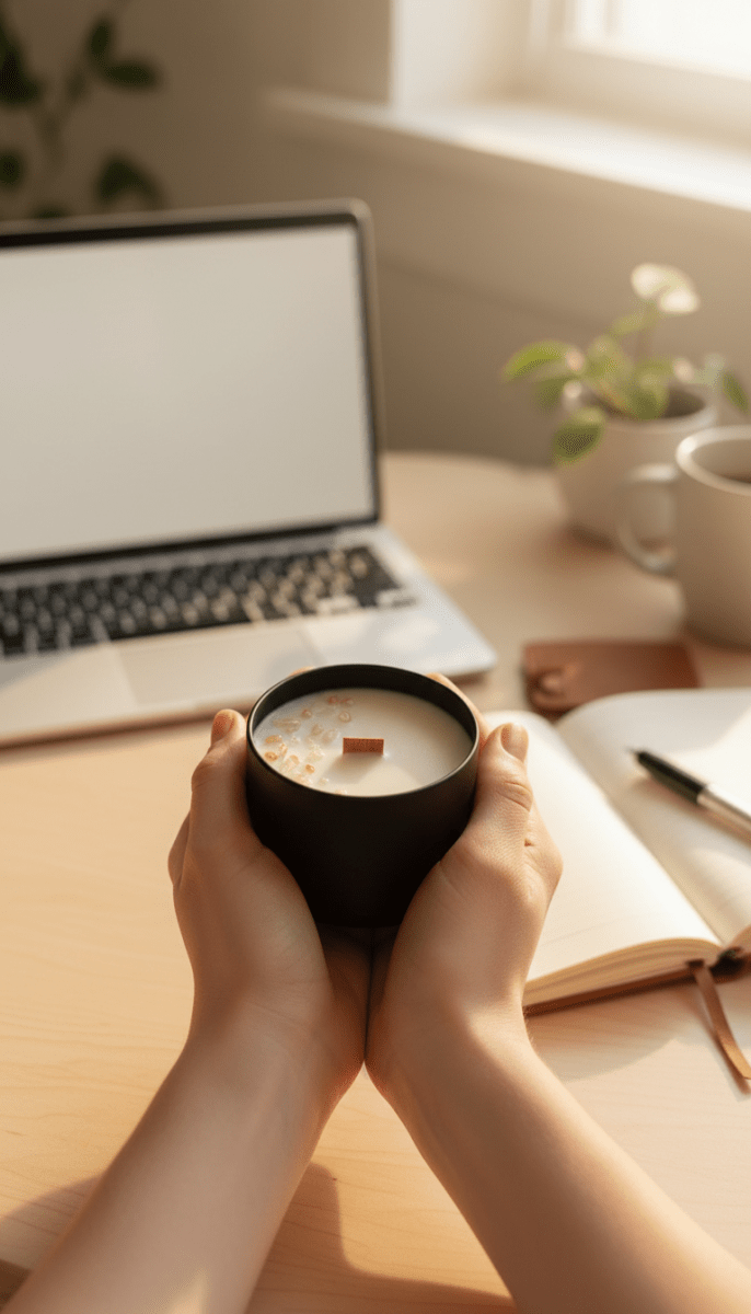 Vela Ritualizada con Citrino | Aralia Candles - AraliaCandles