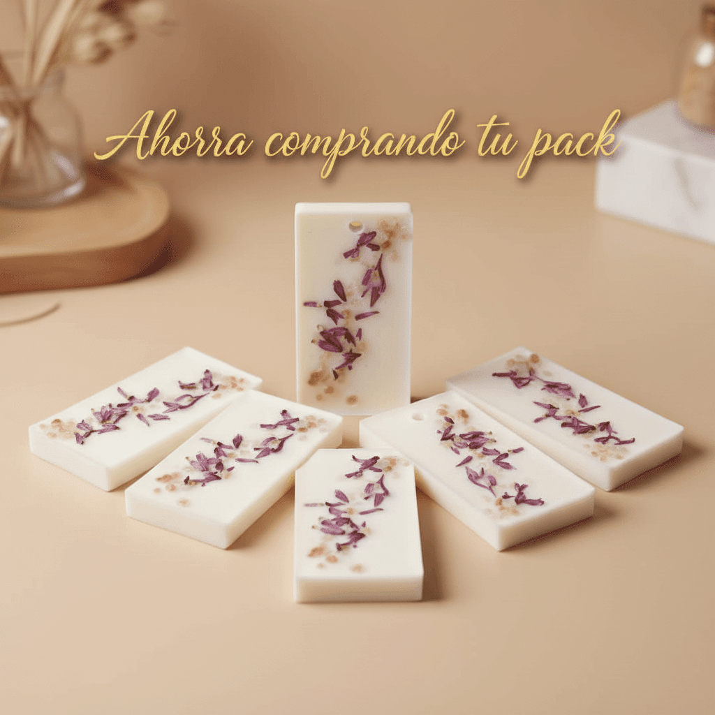 Pack 5 Ambientadores con Pétalos de Rosa - Cera Natural - AraliaCandles