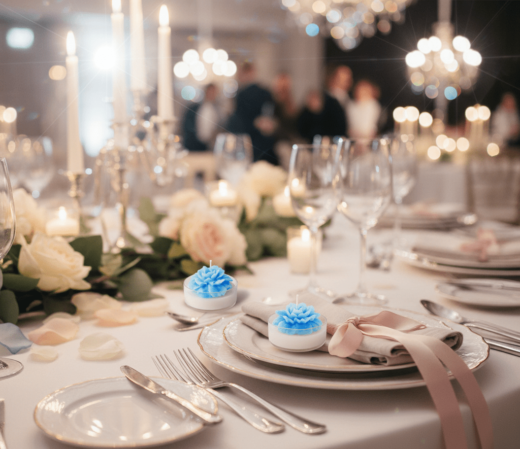 Vela Peonía Mini Soja Personalizable - Multipétalo Floral para Bodas y Eventos | Aralia Candles - AraliaCandles