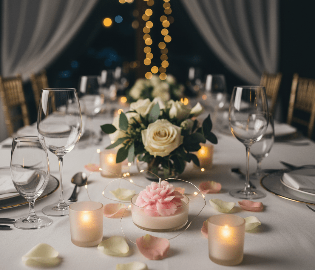 Vela Peonía Mini Soja Personalizable - Multipétalo Floral para Bodas y Eventos | Aralia Candles - AraliaCandles