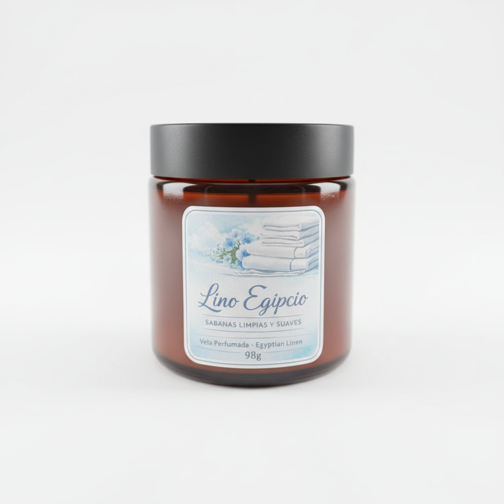 Vela Aromática Lino Egipcio de Cera de Soja 100ml | Aralia Candles - AraliaCandles