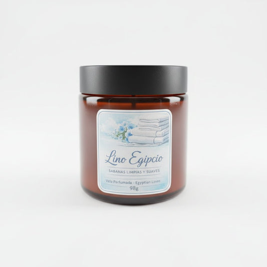 Vela Aromática Lino Egipcio de Cera de Soja 100ml | Aralia Candles - AraliaCandles
