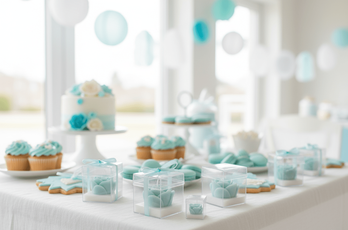 Vela Rosa Mini Soja 3,5cm Rosa y Azul - Personalizable para Bodas y Bautizos | Aralia Candles - AraliaCandles