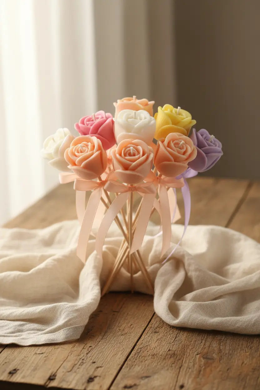 Rose Candle Pastel