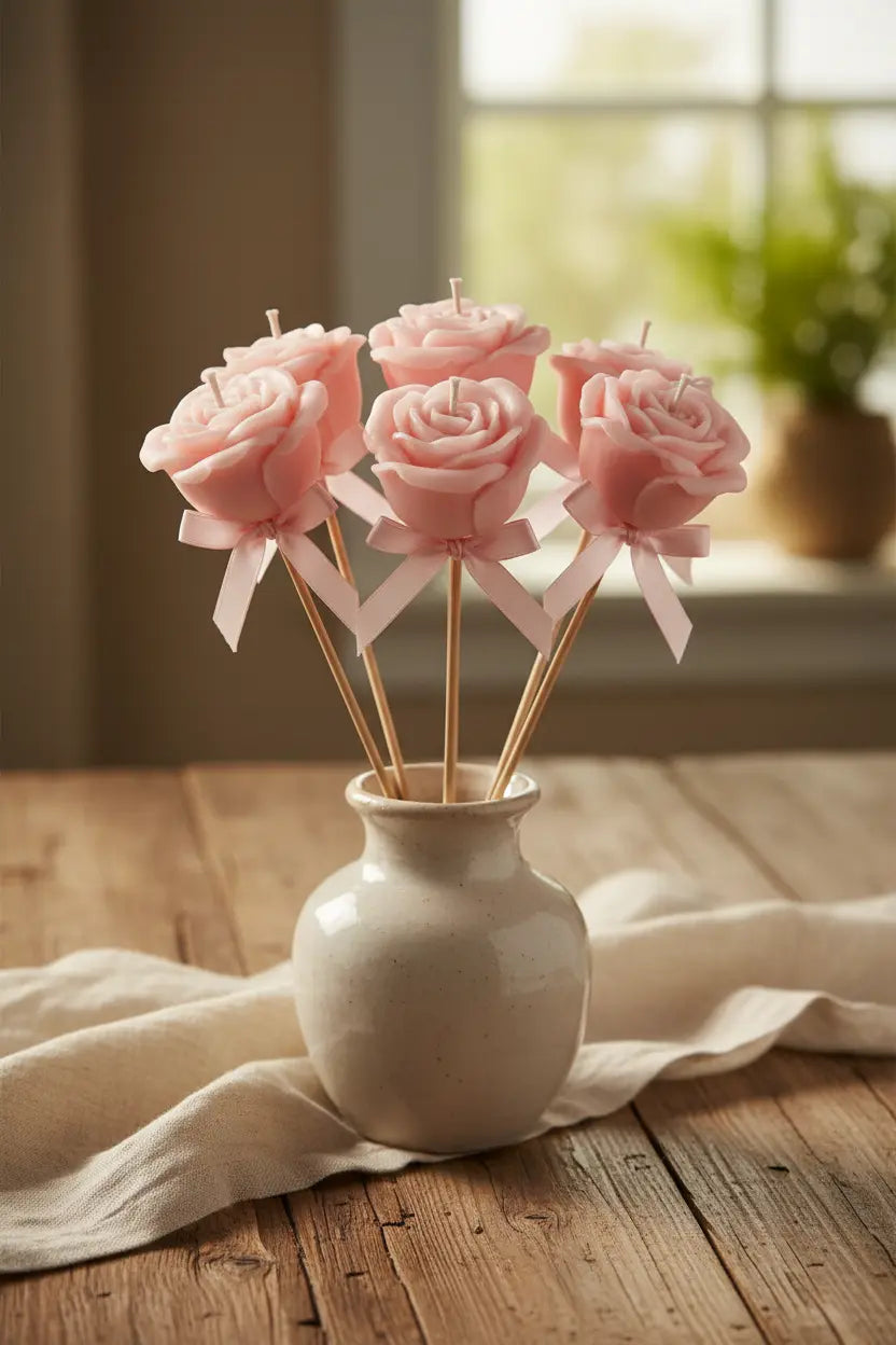Rose Candle Pastel