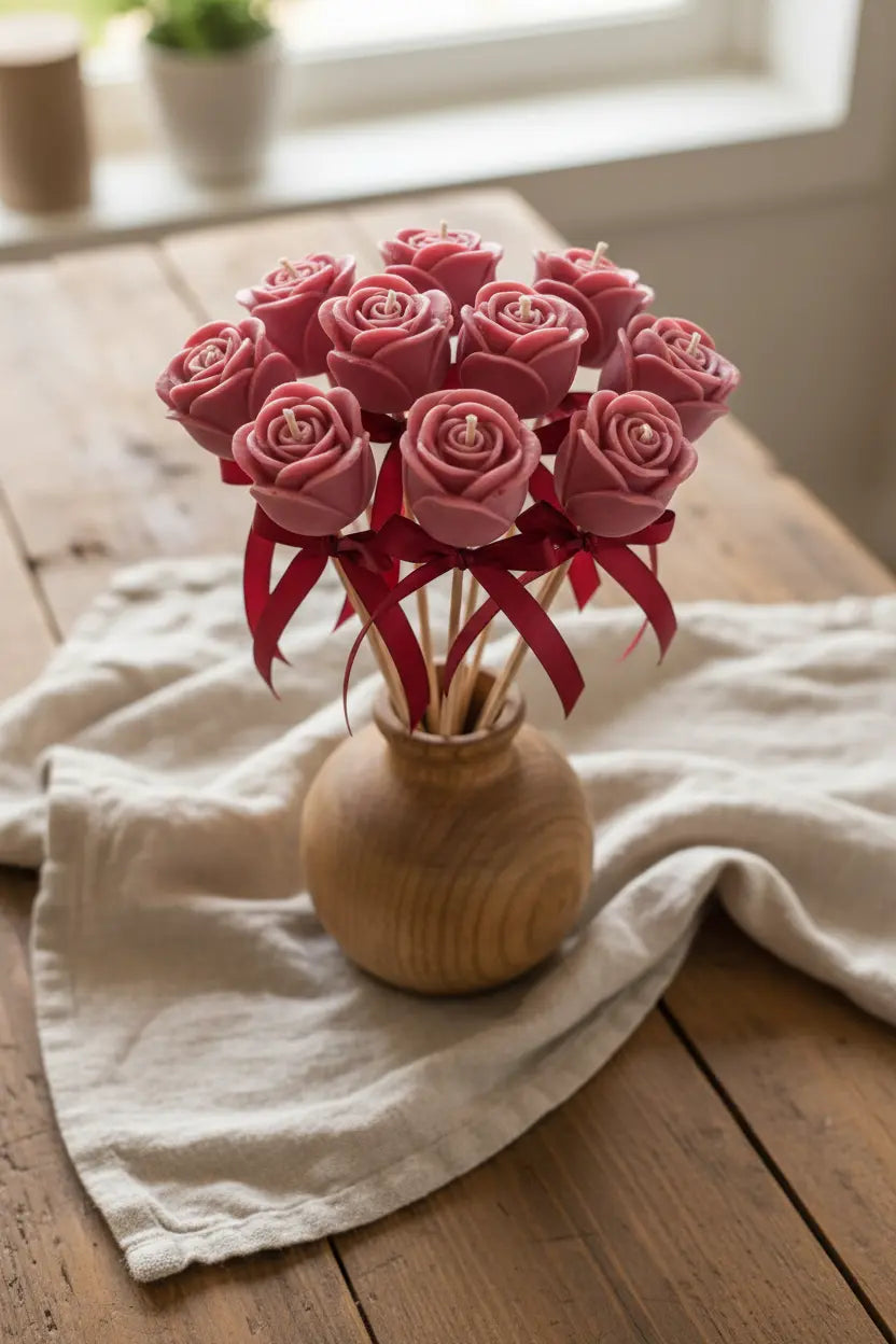 Rose Candle Pastel