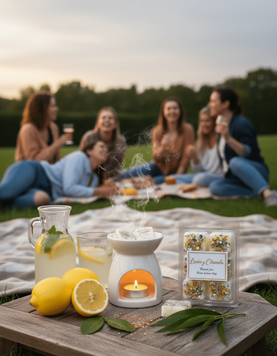 Wax Melts Limón y Citronela Soja - Dados Aromáticos Cítricos Brillantes para Frescor | Aralia Candles - AraliaCandles