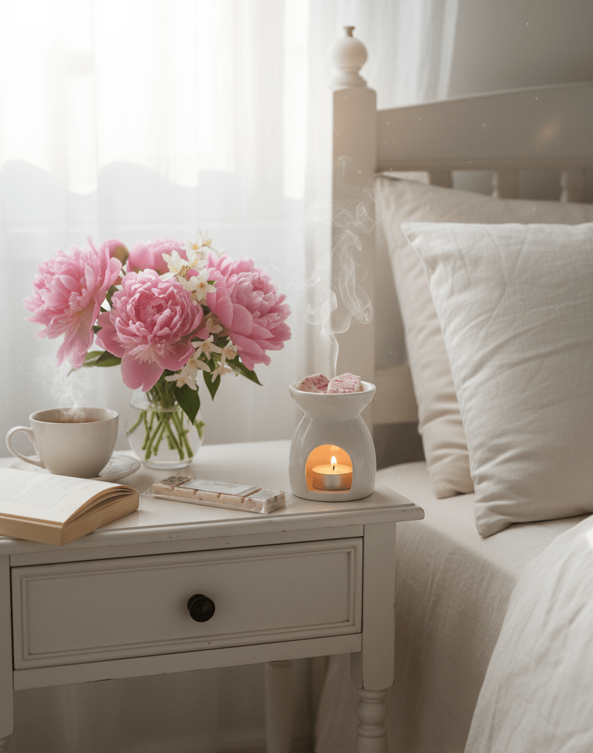 Wax Melt Snapbar Jardín Secreto Peonía y Jazmín - Floral Romántico con Almendra Dulce | Aralia Candles - AraliaCandles