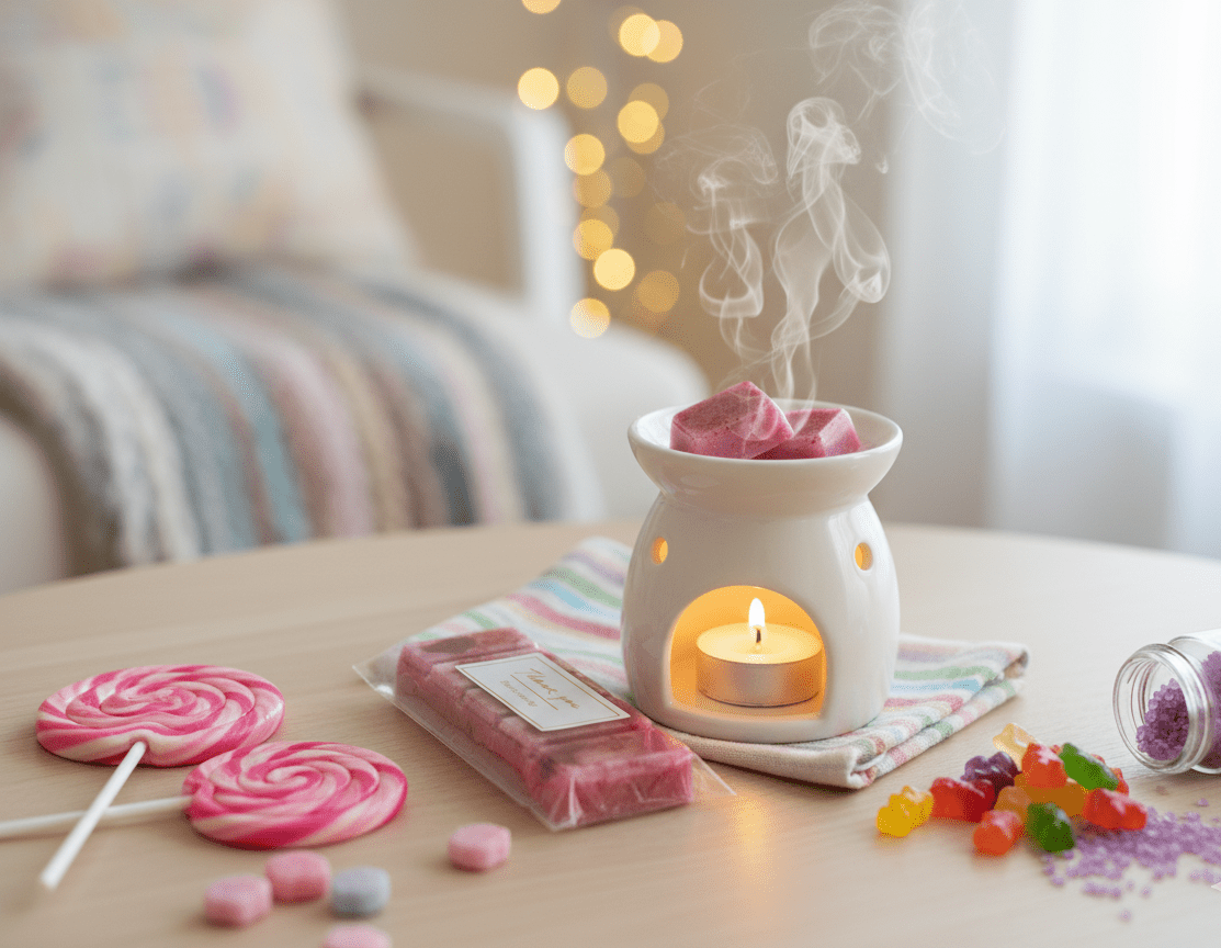 Wax Melt Snapbar Piruleta Soja - Dulce Afrutado Brillante Nostálgico para Fiesta | Aralia Candles - AraliaCandles