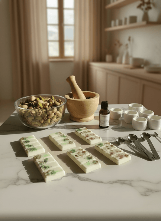Wax Melt Snapbar Esencia de Pistacho Soja - Gourmet Dulce Cálido | Aralia Candles - AraliaCandles