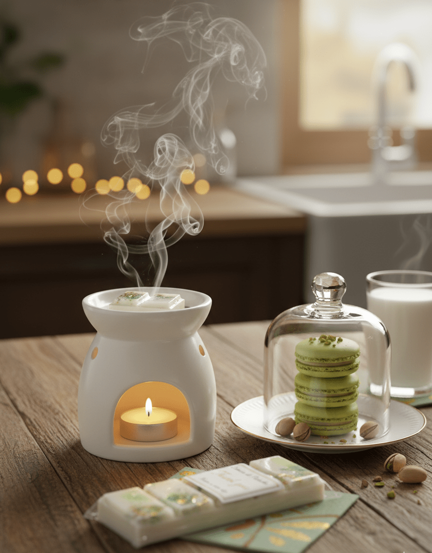 Wax Melt Snapbar Esencia de Pistacho Soja - Gourmet Dulce Cálido | Aralia Candles - AraliaCandles