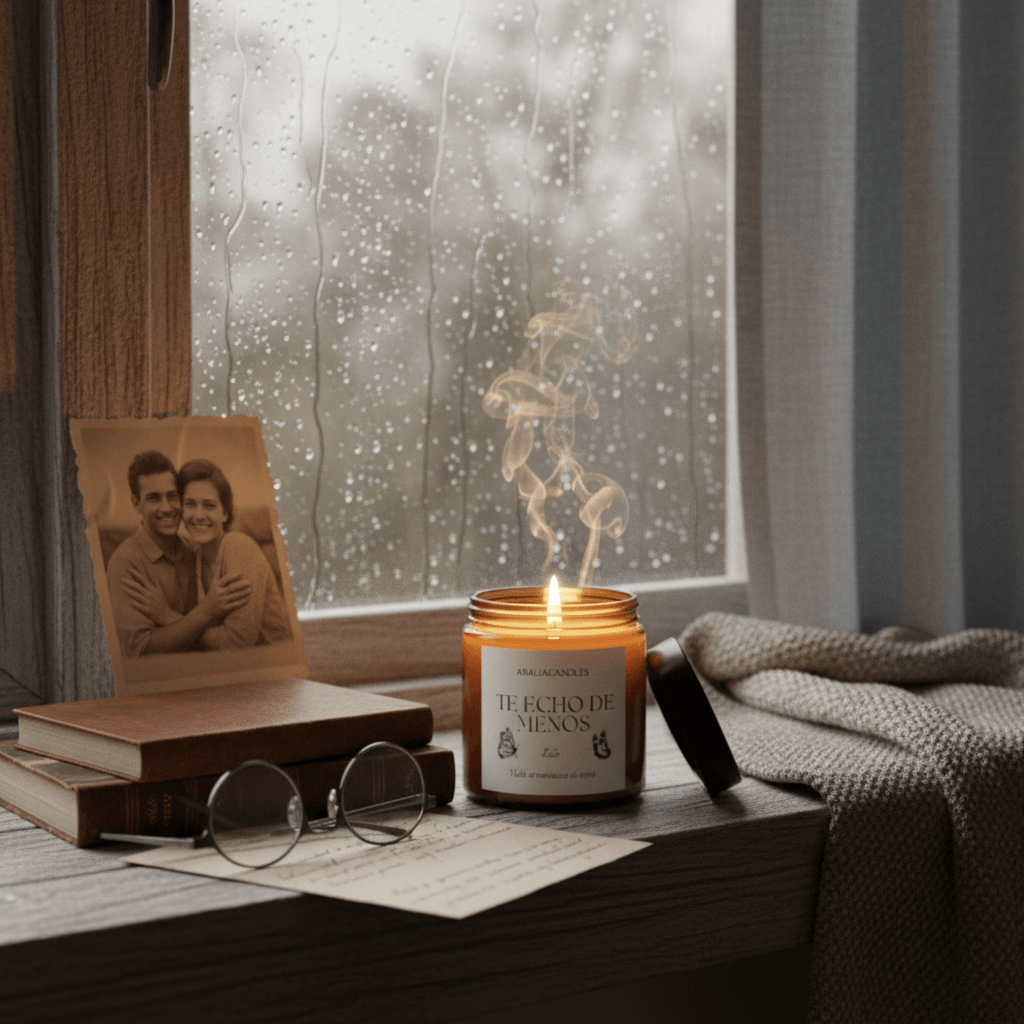 Vela Aromática Te Echo de Menos de Cera de Soja 100ml - Nostalgia Cálida y Reflexiva | Aralia Candles - AraliaCandles