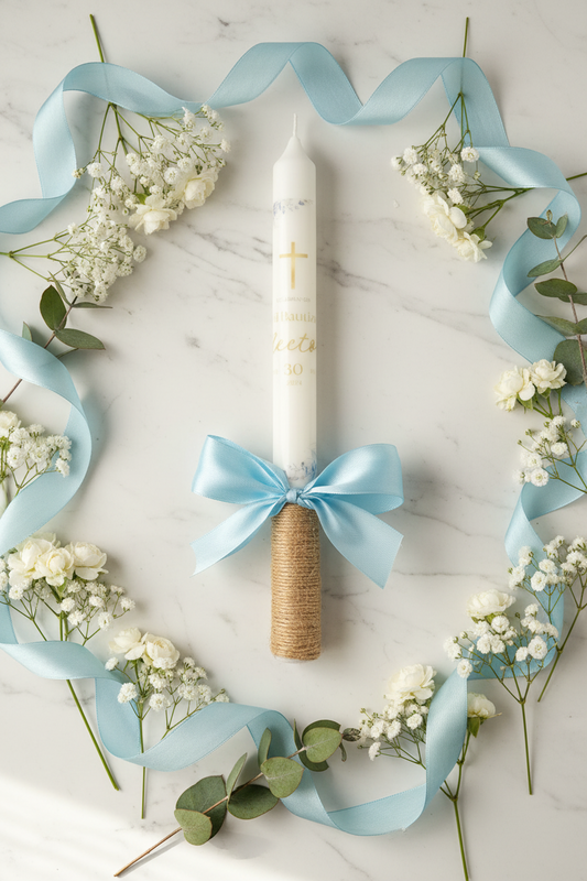 Vela de Bautizo Personalizable | Aralia Candles