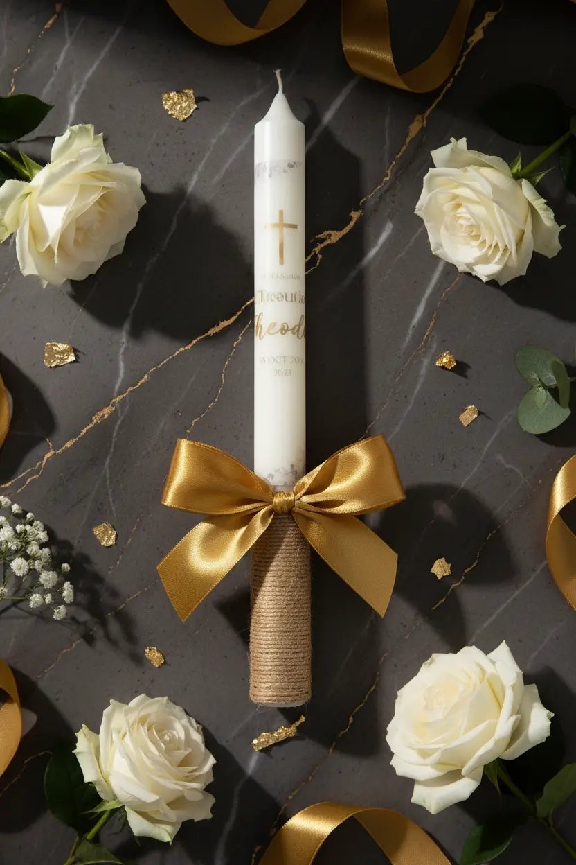 Vela de Bautizo Personalizable | Aralia Candles