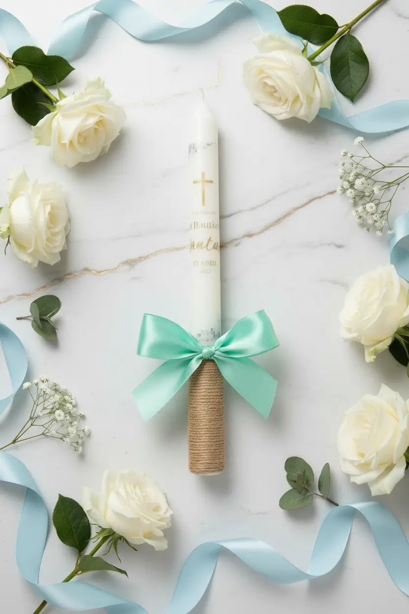 Vela de Bautizo Personalizable | Aralia Candles