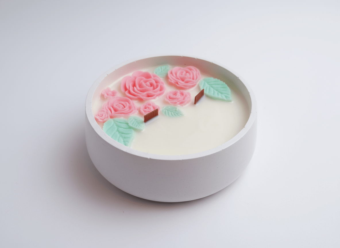 Vela Premium Pera Peonía Almizcle Blanco Soja - Floral Decorativa con Mechas Madera | Aralia Candles - AraliaCandles