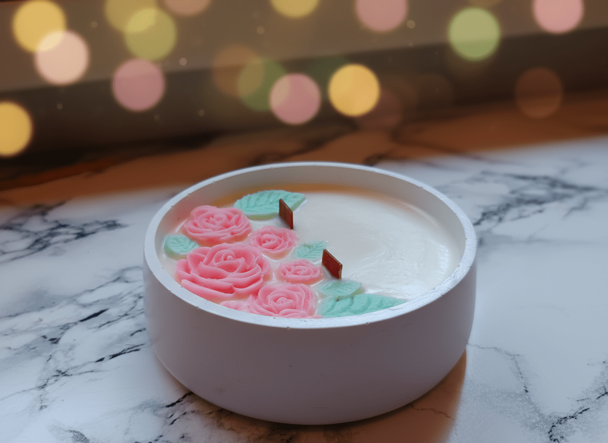 Vela Premium Pera Peonía Almizcle Blanco Soja - Floral Decorativa con Mechas Madera | Aralia Candles - AraliaCandles