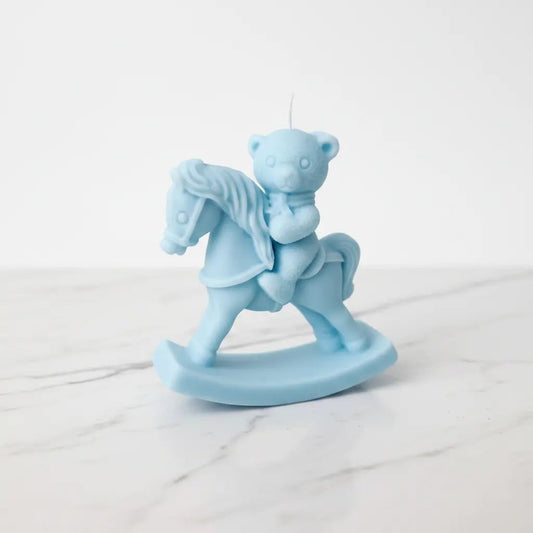 Vela Osito Caballito Pastel - AraliaCandles