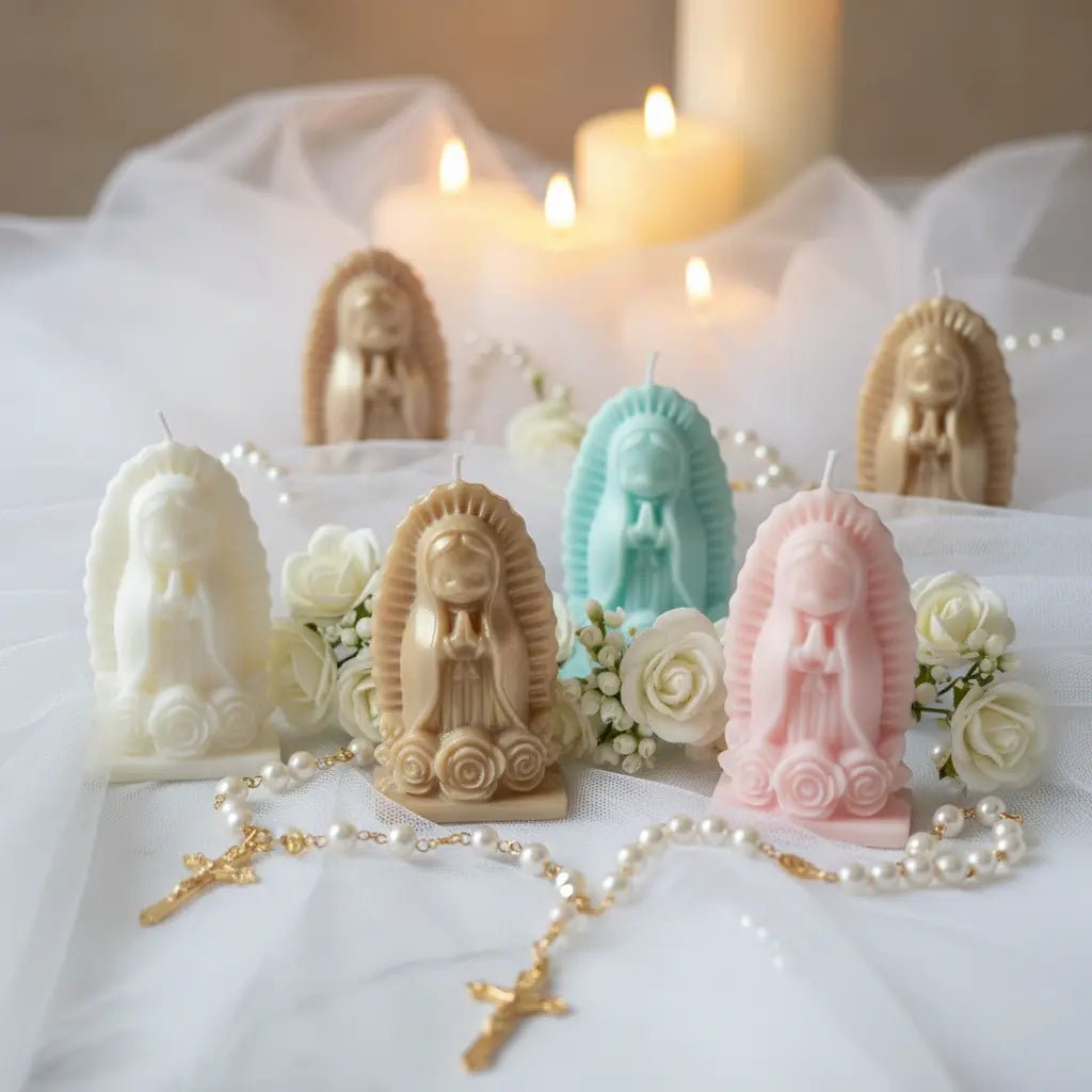Figura Virgen de Guadalupe de Cera de Soja | Aralia Candles - AraliaCandles
