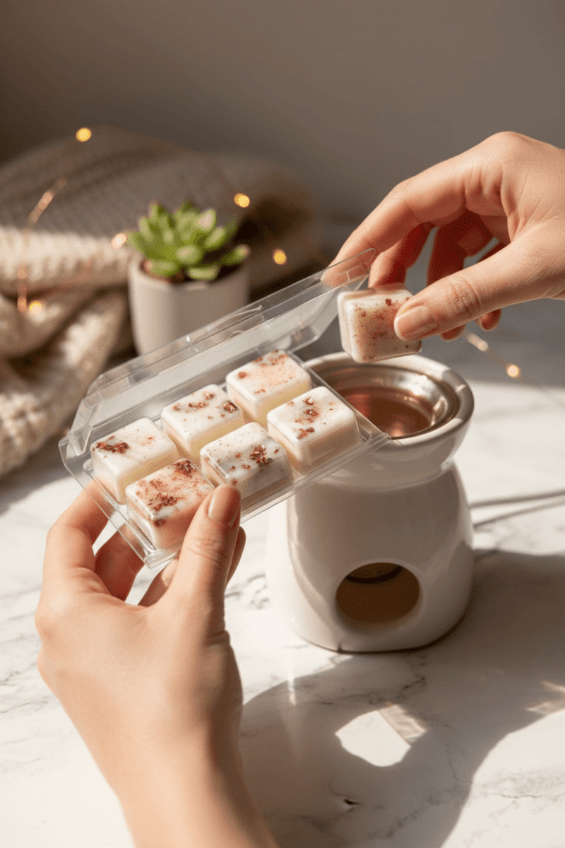 Wax Melt Ámbar de Seda - Clamshell 6 Cubos - AraliaCandles