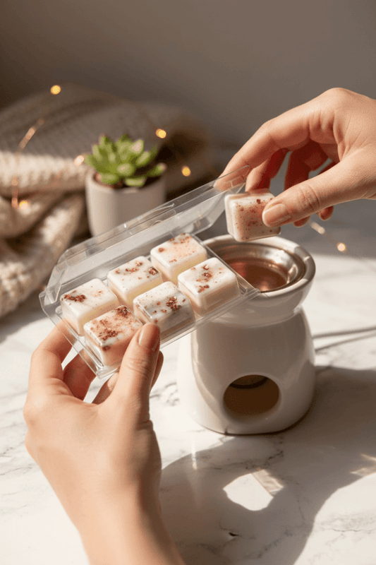 Wax Melt Ámbar de Seda - Clamshell 6 Cubos - AraliaCandles