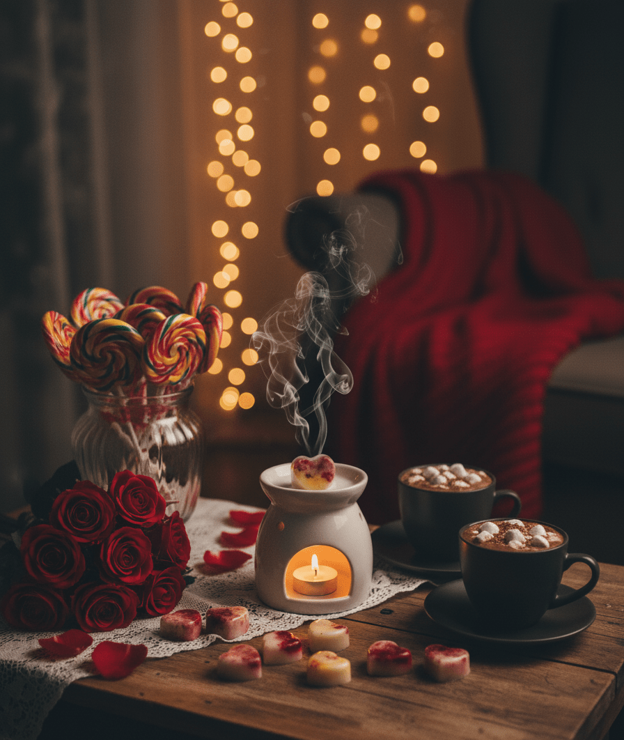 Wax Melts Corazones Piruleta Explosiva Soja - Frutos Rojos Brillantes Caramelo Pasión | Aralia Candles - AraliaCandles