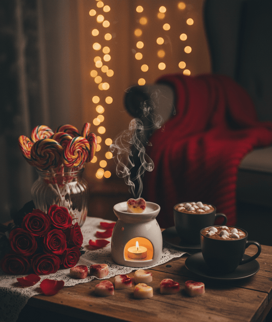 Wax Melts Corazones Piruleta Explosiva Soja - Frutos Rojos Brillantes Caramelo Pasión | Aralia Candles - AraliaCandles